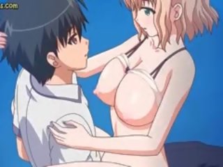 Anime gaja amoroso gorda falo com dela boca