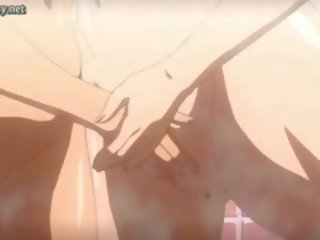 Uly emjekli anime lesbians rubbing and sharing gotak