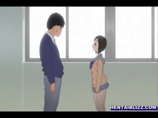 Adorabile giapponese hentai scuola mista prende leccato suo rosa fica e har