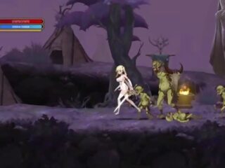 Ritual summons &vert; 무대 1 &vert; 아름다운 천사의 딸 와 힘 도착 그녀의 고양이 엿 로 에이 priest 과 goblins 와 큰 곡괭이 과 또한 그만큼 goblin 리더 누구 의 cums everywhere &vert; 헨타이 게임 gameplay p1