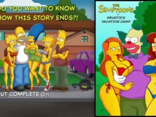 Krustie's Vacation Camp with splendid chicks&excl; - The Simptoons