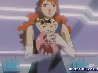 Dar anime young woman with firm süýji emjekler takes a huge getto peter in her künti