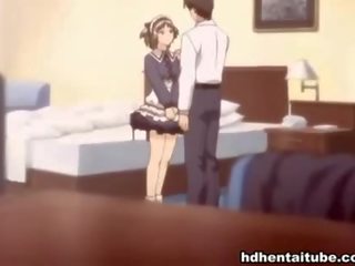 Viehättävä anime damsel kova anaali pokes