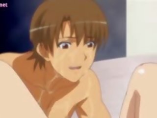 Garšīgs anime seductress izpaužas krūtis paberzējot